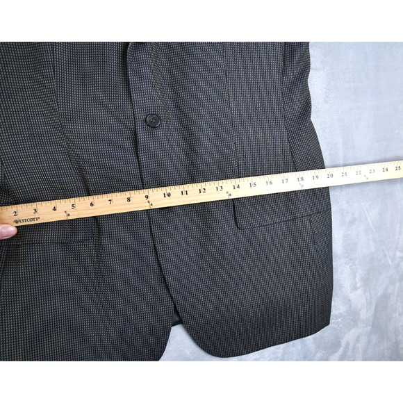 Joseph Abboud Blazer Men's 40R Gray Gingham Sport Coat Jacket - Picture 11 of 11